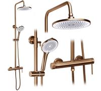 Colonne De Douche Rea Js-H7023Brg Kit De Douche Cuivre Brosse 33 X 9 X 131 Cm