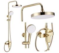Rea Colonne de douche BLOOM GOLD Système de douche en laiton pour salle de bain (Or)