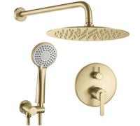 Colonne De Douche Rea Ontario Kit De Douche Encastré Or Brossé 32X17X32Cm
