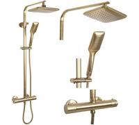 Colonne De Douche Rea Tom Kit De Douche Or Brossé 8 X 27,5 X 120 Cm