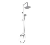 Colonne de douche ROUSSEAU Timaru avec mitigeur mécanique chrome - Tête de douche orientable, douchette 3 jets
