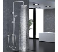 Colonne de Douche - Sans Robinet - Douche avec Douchette à Main 3 Fonctions Système de Douche Haut Réglable - Chromé - HOMELODY
