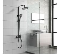 Colonne de douche - STANEW - Ensemble douche mécanique - Pomme ronde 23 cm - ABS mat - Mitigeur mécanique