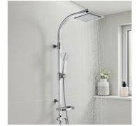 Colonne de douche - TECTAKE - Colonne de douche à effet pluie en alliage aluminium - Gris