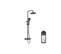 Colonne de douche thermostatique Aquaheat Bliss 240 2F noir mat + nettoyant