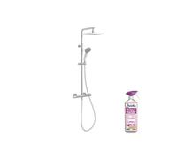 Colonne de douche thermostatique Colette Chrome + nettoyant Briochin