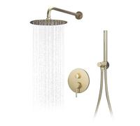 Colonne De Douche Thermostatique, Colonne De Douche Sans Mitigeur, Ensemble De Douche En Acier Inoxydable, Avec Pommeau De Pluie Support, Flexible Et Douche De Tête.