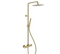 Colonne de douche thermostatique corps froid Or Brossé - CRISTINA ONDYNA FA44896P