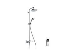 Colonne de douche thermostatique Croma 220 EcoSmart chromée + nettoyant Briochin