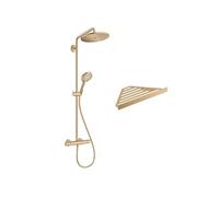 Colonne de douche thermostatique Croma Select S 280 bronze brossé + tablette AddStoris