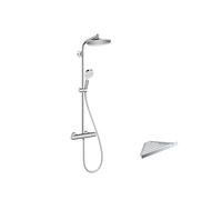 Colonne de douche thermostatique Crometta S 240 chromé + tablette AddStoris