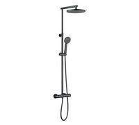 Edouard Rousseau Colonne de douche thermostatique Grafito Tête de douche orientable Ø 250 mm Gris