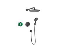 Colonne de douche thermostatique encastrée HANSGROHE Croma Ecostat S Noir mat