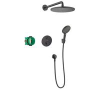 Colonne de douche thermostatique encastrée Croma Ecostat S Noir mat