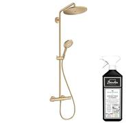 Colonne de douche thermostatique HANSGROHE Croma Select S 280 Bronze brossée + nettoyant Briochin