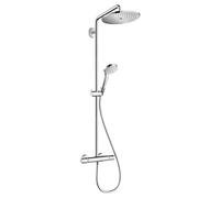Colonne de douche thermostatique Croma Select S 280 EcoSmart chromé + tablette AddStoris