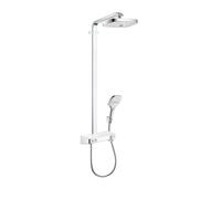 Colonne de douche thermostatique HANSGROHE Raindance Select E 300 EcoSmart avec mitigeur 30 cm blanc et chromé