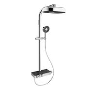 Colonne de douche thermostatique JACOB DELAFON Grands Boulevards avec tablette en verre chromé