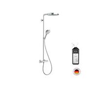 Colonne de douche thermostatique Raindance Select S 240 2 jets blanc et chromée + nettoyant Briochin