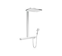 hansgrohe Rainmaker Select 460 tube de douche 27109400 blanc chromé , 2 jets, avec thermostat