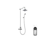 Colonne de douche thermostatique recoupable Lady's Chrome + nettoyant Briochin