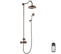 Colonne de douche thermostatique recoupable Lady's Auburn + nettoyant Briochin