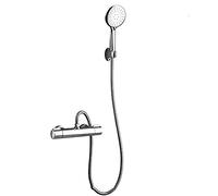 Colonne de douche thermostatique réglable en acier inoxydable sans robinet ni mitigeur pour salle de bain, design moderne, installation facile, finition blanche