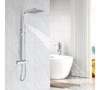 Colonne de Douche Thermostatique STANEW, Ensemble de Douche Set, Salle de Bain Colonne de Douche, Thermostat avec Mitigeur Réglable en Hauteur Système de Douche