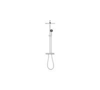 Quickfix Colonne de douche thermostatique XXL Round 250 + Douchette 2 jets, Chrome (26816022)