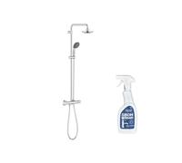 Colonne de douche Vitalio Start System 160 avec nettoyant robinetterie Grohe GrohClean
