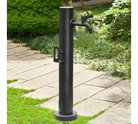 Colonne de fontaine à eau d'extérieur en acier inoxydable - Robinet de bouche d'incendie au sol pour jardinage et solutions de nettoyage de cour