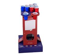 Colonne de jeu Bounce Speedpong carton compact 6 gobelets bleus et rouges, 2 balles incluses