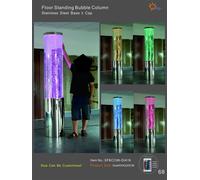 Colonne de luxe Colonnes d'eau Colonnes murales 220cm acier inoxydable salon Club Led