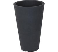 Colonne de plantes en plastique anthracite - 70 x 40 cm - bac à fleurs bac à herbes conique
