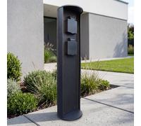 Colonne De Prise De Cour De Jardin En Aluminium IP44 2 Fois 3500W 40 Cm