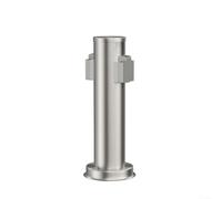 Colonne de prise de jardin 2 voies en acier inoxydable pour extérieur avec connecteur de câble IP54 anti-éclaboussures pour appareils électriques (couleur inoxydable)