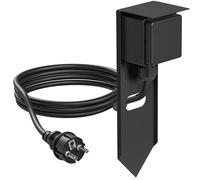 Colonne de prises de jardin PIWI avec piquet IP44, simple, en acier inoxydable