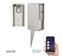 Colonne de prises de jardin POMI avec piquet pour l'extérieur IP44 Smart Home