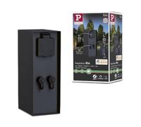 Colonne de prises Paulmann Plug & Shine « Rio », transformateur inclus, IP44, anthracite, 94915