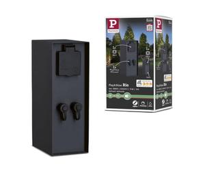 Colonne de prises Paulmann Plug & Shine « Rio », transformateur inclus, IP44, anthracite, 94915