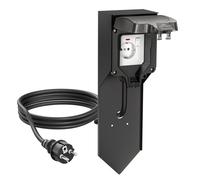 ledscom.de Colonne de Prises de Jardin POXO avec Piquet, câble de 5 m, IP65, 1 Prise