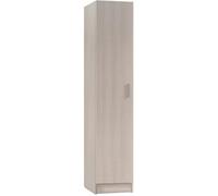 Colonne de rangement - 1 porte - Mélamine - Décor chêne - H180 x L37,2 x P37 cm