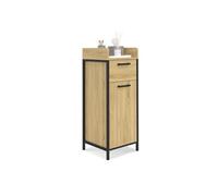IDMarket - Colonne de Rangement d'appoint Salle de Bain Detroit 1 tiroir 1 Placard Design Industriel