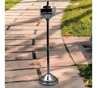 Colonne de Récupération des Mégots de Cigarettes, Cendrier sur Pied pour Intérieur et Extérieur Réglable en Hauteur, pour Hôtel Lieux Publics Restaurant(Silver)