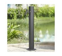 Colonne de robinet d'eau de jardin verticale autoportante avec support de tuyau et robinet en cuivre, poteau de robinet extérieur avec pistolet pulvérisateur, idéal pour terrasse et pelouse (86,1 x