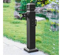 Colonne de robinet d'extérieur avec pistolet pulvérisateur de 100 cm et crochet de tuyau - Bavoir de tuyau d'arrosage vertical anti-gel, bec verseur extérieur durable