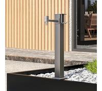 Colonne de robinet d'extérieur en acier inoxydable 304 résistante au gel avec buse de pulvérisation - Solution d'arrosage et de nettoyage résistante aux intempéries de 38,1 cm pour jardins et