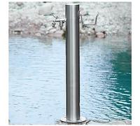 Colonne de robinet d'extérieur en acier inoxydable - Fonction anti-oxydante pour le lavage et l'arrosage - Design élégant à 4 robinets - Taille 20,5 x 50 cm Idéal pour les jardins