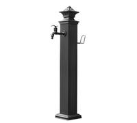 Colonne de robinet extérieur, borne d'incendie anti-gel pour jardin, équipée d'un support pour tuyau d'arrosage, fontaine décorative(17x17x112cm)