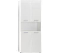 Colonne de salle de bain 2 portes blanc brillant Kelia 73 cm Blanc G